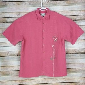 Bamboo Cay Relax Short Sleeve Button Down Shirt L